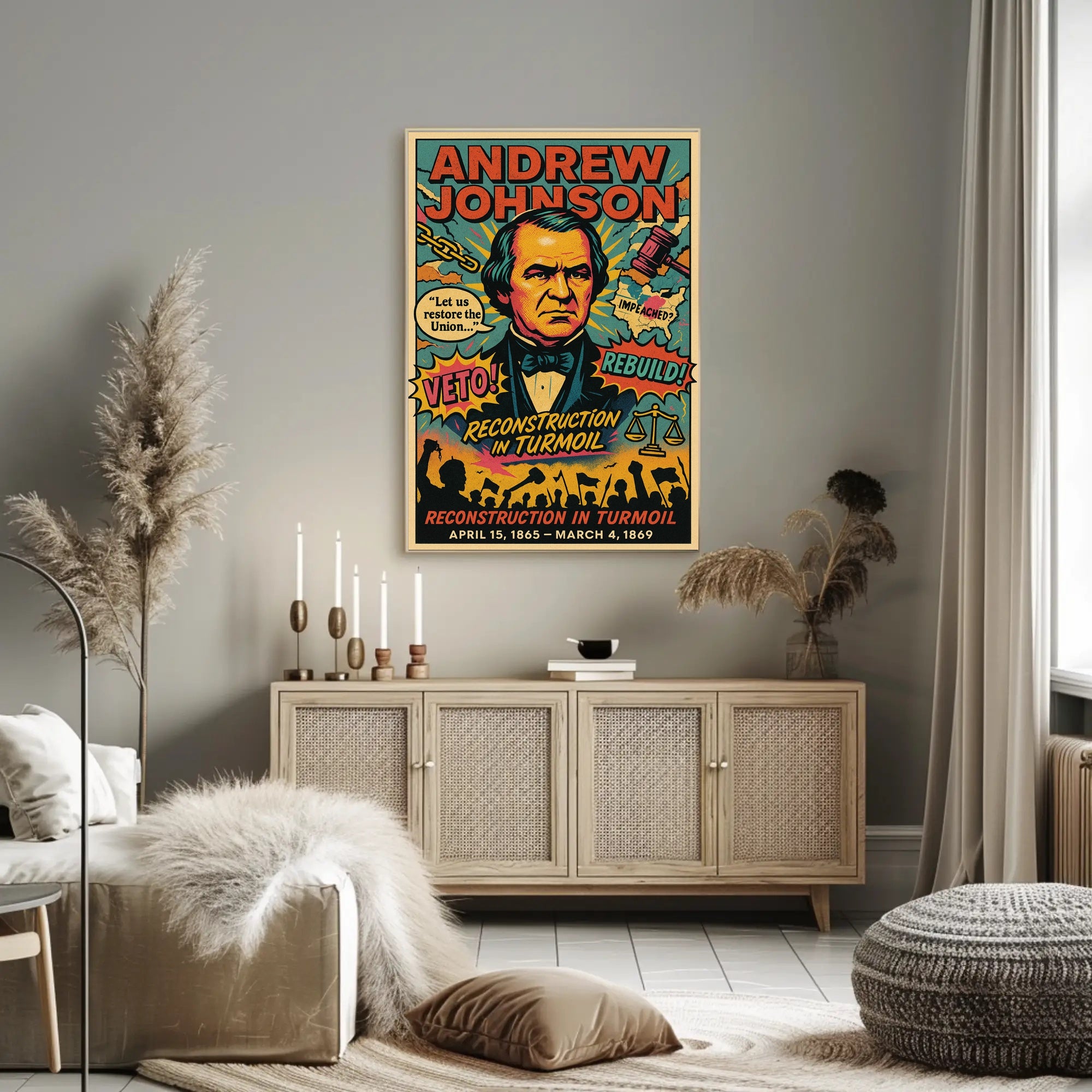 Andrew Johnson Reconstruction in Turmoil Poster PosterGoat