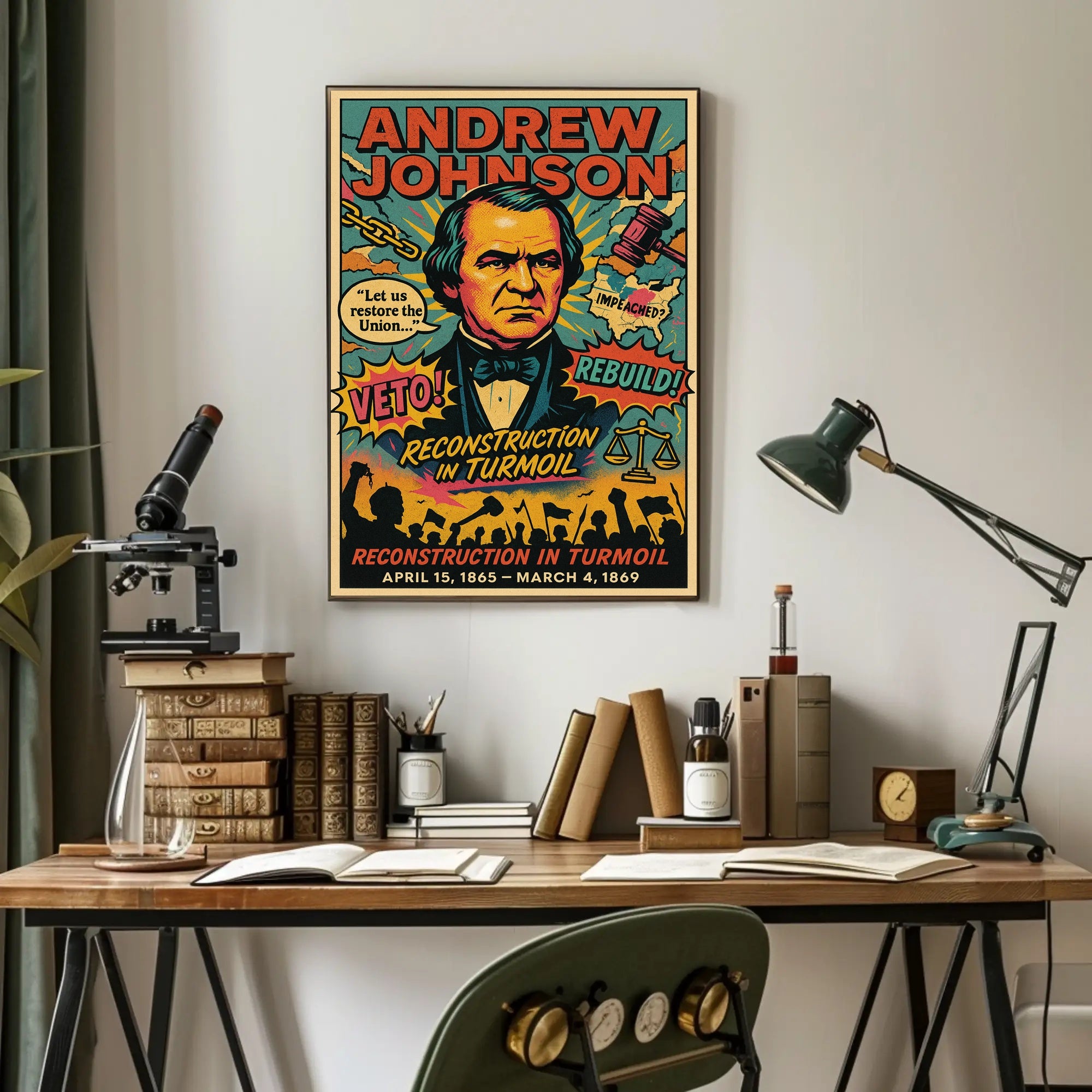 Andrew Johnson Reconstruction in Turmoil Poster PosterGoat