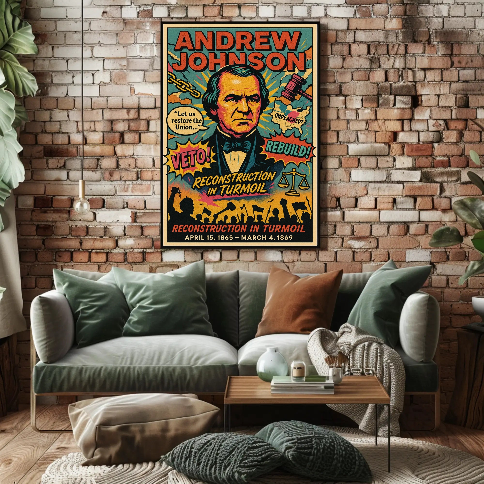 Andrew Johnson Reconstruction in Turmoil Poster PosterGoat