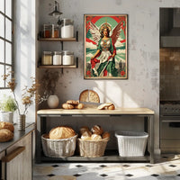 Angel-Woman Mexican-Inspired Fantasy or Mythology Poster PosterGoat