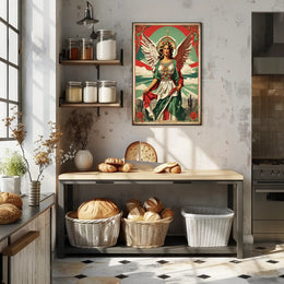 Angel-Woman Mexican-Inspired Fantasy or Mythology Poster PosterGoat