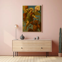 Angelic vs Demonic Basketball Duel Sports Poster PosterGoat