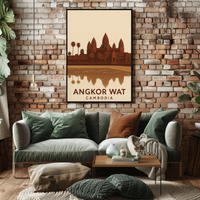 Angkor Wat Cambodia Travel Poster PosterGoat
