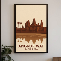 Angkor Wat Cambodia Travel Poster PosterGoat