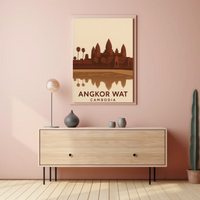 Angkor Wat Cambodia Travel Poster PosterGoat