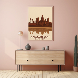 Angkor Wat Cambodia Travel Poster PosterGoat