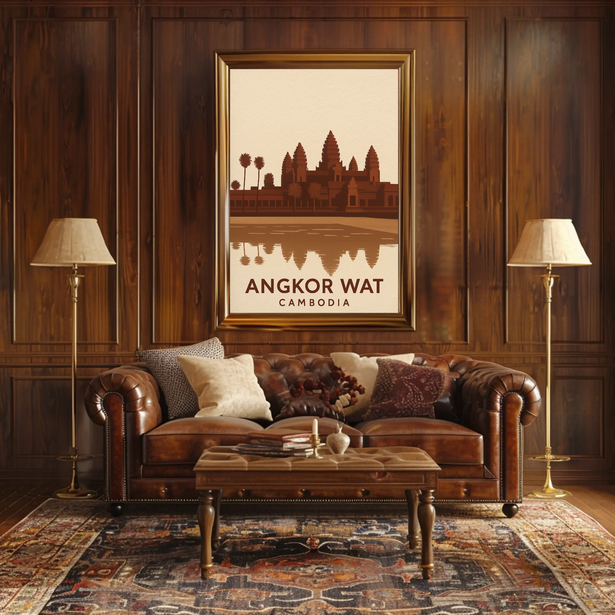 Angkor Wat Cambodia Travel Poster PosterGoat