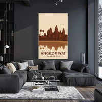 Angkor Wat Cambodia Travel Poster PosterGoat