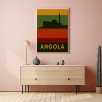 Angolan Heritage Fortress Silhouette Cultural or Heritage Poster PosterGoat