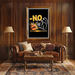 Animated Cat with Crown - Animal Poster PosterGoat