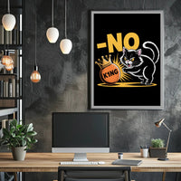 Animated Cat with Crown - Animal Poster PosterGoat
