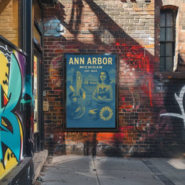Ann Arbor University Spirit Vintage Cultural or Heritage Poster PosterGoat