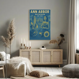 Ann Arbor University Spirit Vintage Cultural or Heritage Poster PosterGoat