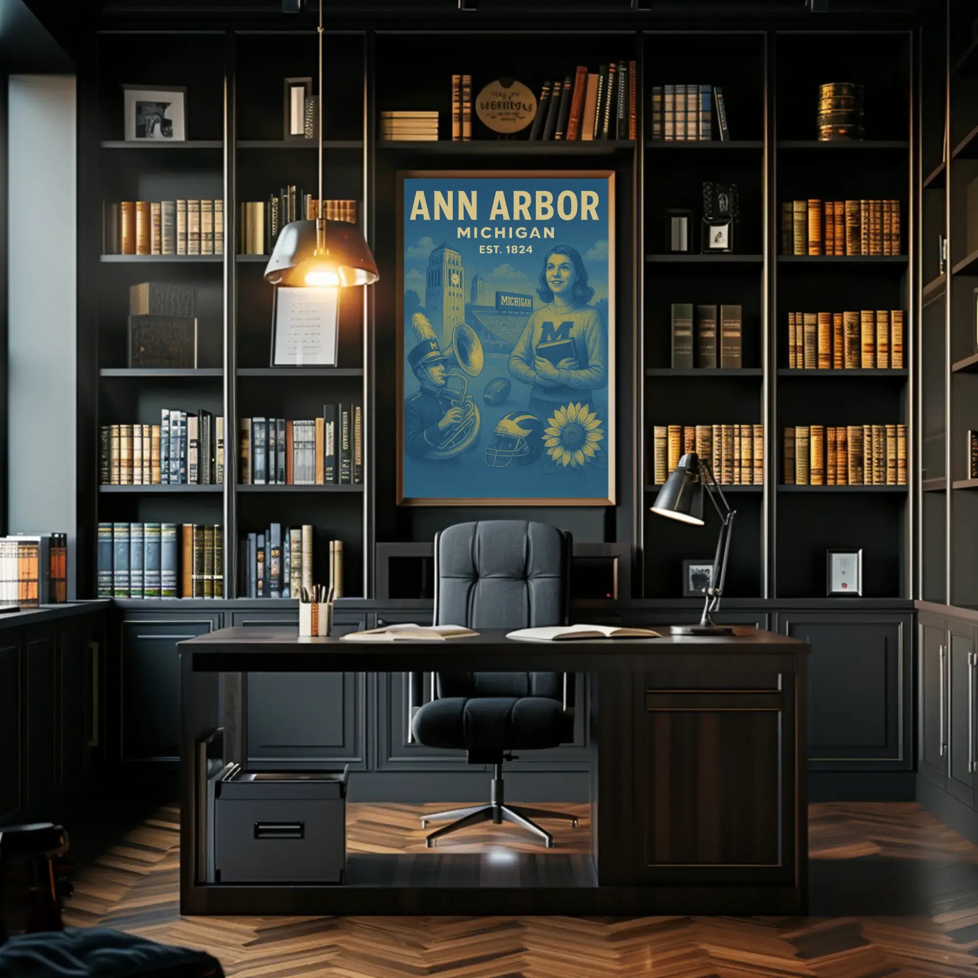 Ann Arbor University Spirit Vintage Cultural or Heritage Poster PosterGoat