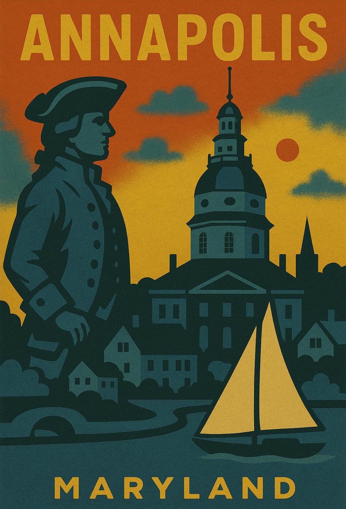 Annapolis Maritime Nostalgia Vintage Travel Poster PosterGoat