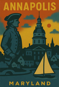 Annapolis Maritime Nostalgia Vintage Travel Poster PosterGoat