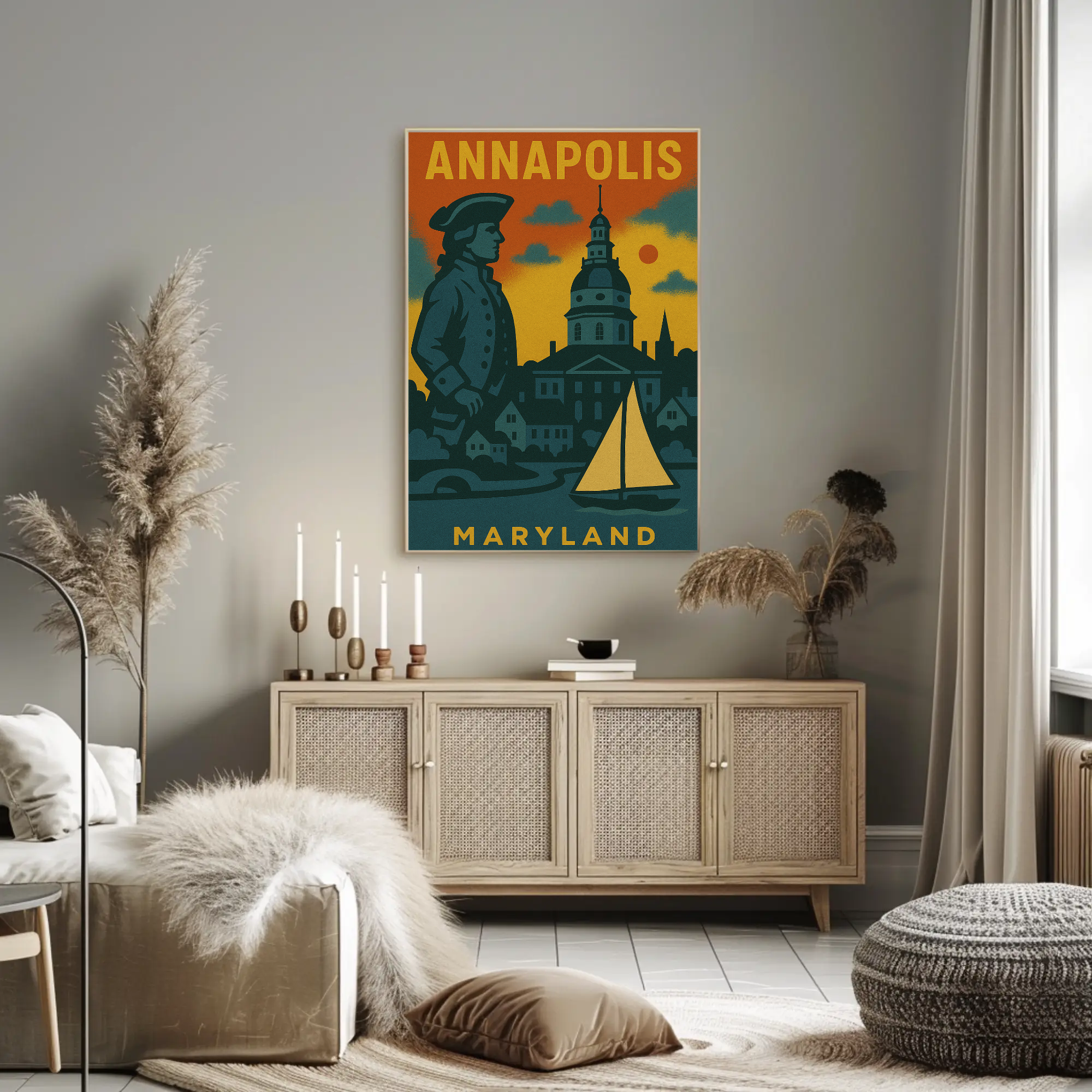 Annapolis Maritime Nostalgia Vintage Travel Poster PosterGoat