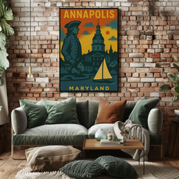 Annapolis Maritime Nostalgia Vintage Travel Poster PosterGoat