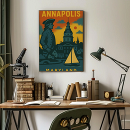 Annapolis Maritime Nostalgia Vintage Travel Poster PosterGoat