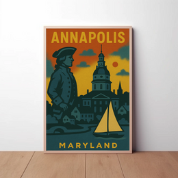 Annapolis Maritime Nostalgia Vintage Travel Poster PosterGoat