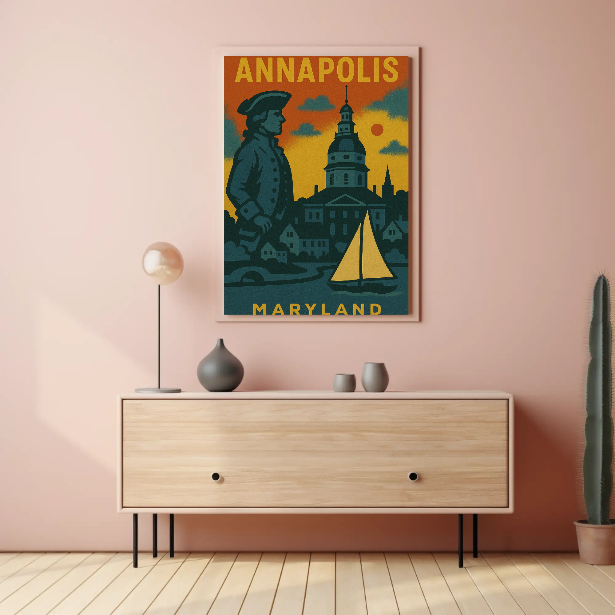 Annapolis Maritime Nostalgia Vintage Travel Poster PosterGoat