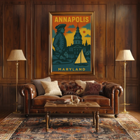 Annapolis Maritime Nostalgia Vintage Travel Poster PosterGoat