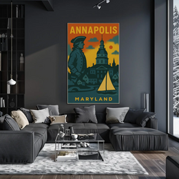 Annapolis Maritime Nostalgia Vintage Travel Poster PosterGoat