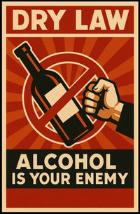 Anti-Alcohol Prohibition Vintage Propaganda Poster PosterGoat