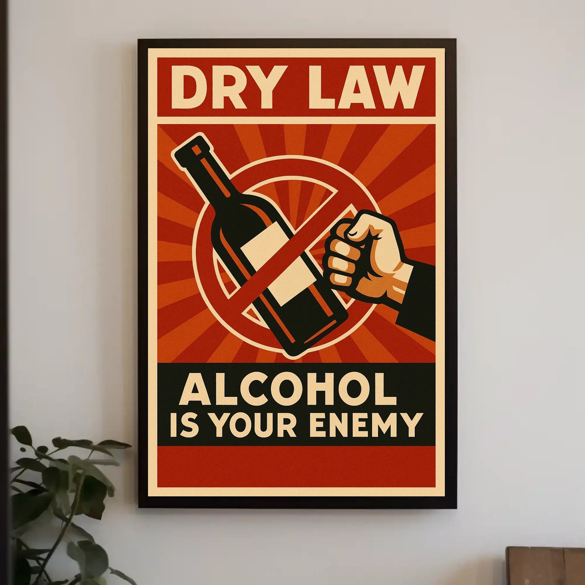 Anti-Alcohol Prohibition Vintage Propaganda Poster PosterGoat