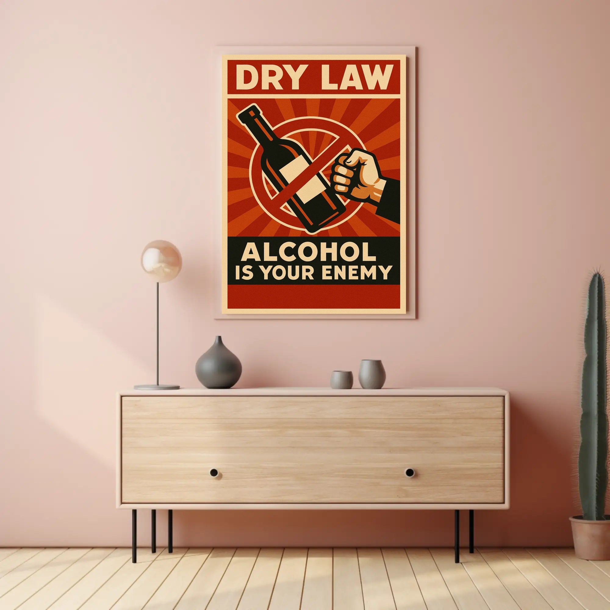 Anti-Alcohol Prohibition Vintage Propaganda Poster PosterGoat