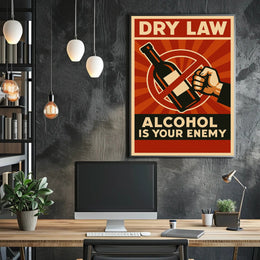 Anti-Alcohol Prohibition Vintage Propaganda Poster PosterGoat
