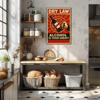 Anti-Alcohol Prohibition Vintage Propaganda Poster PosterGoat