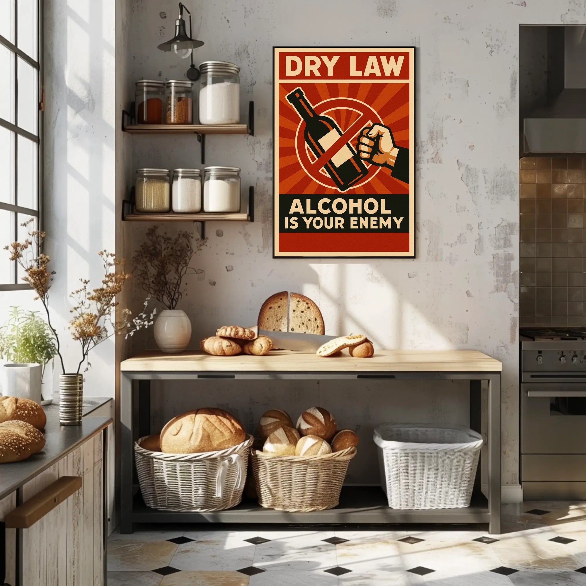 Anti-Alcohol Prohibition Vintage Propaganda Poster PosterGoat