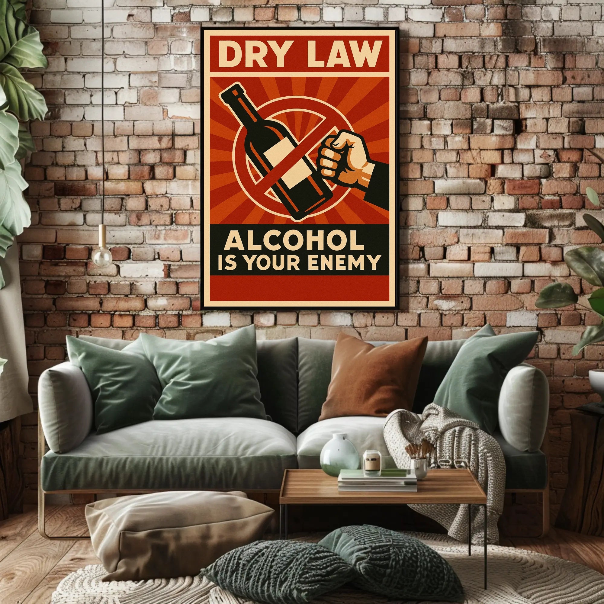 Anti-Alcohol Prohibition Vintage Propaganda Poster PosterGoat