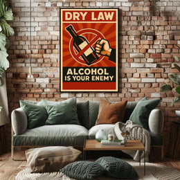 Anti-Alcohol Prohibition Vintage Propaganda Poster PosterGoat