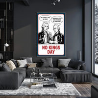 Anti-Monarchy Political Satire with Founding Fathers Poster PosterGoat