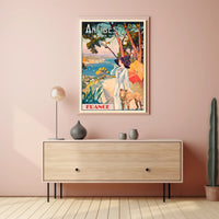 Antibes Vintage Travel Aesthetic: Côte d'Azur Poster PosterGoat