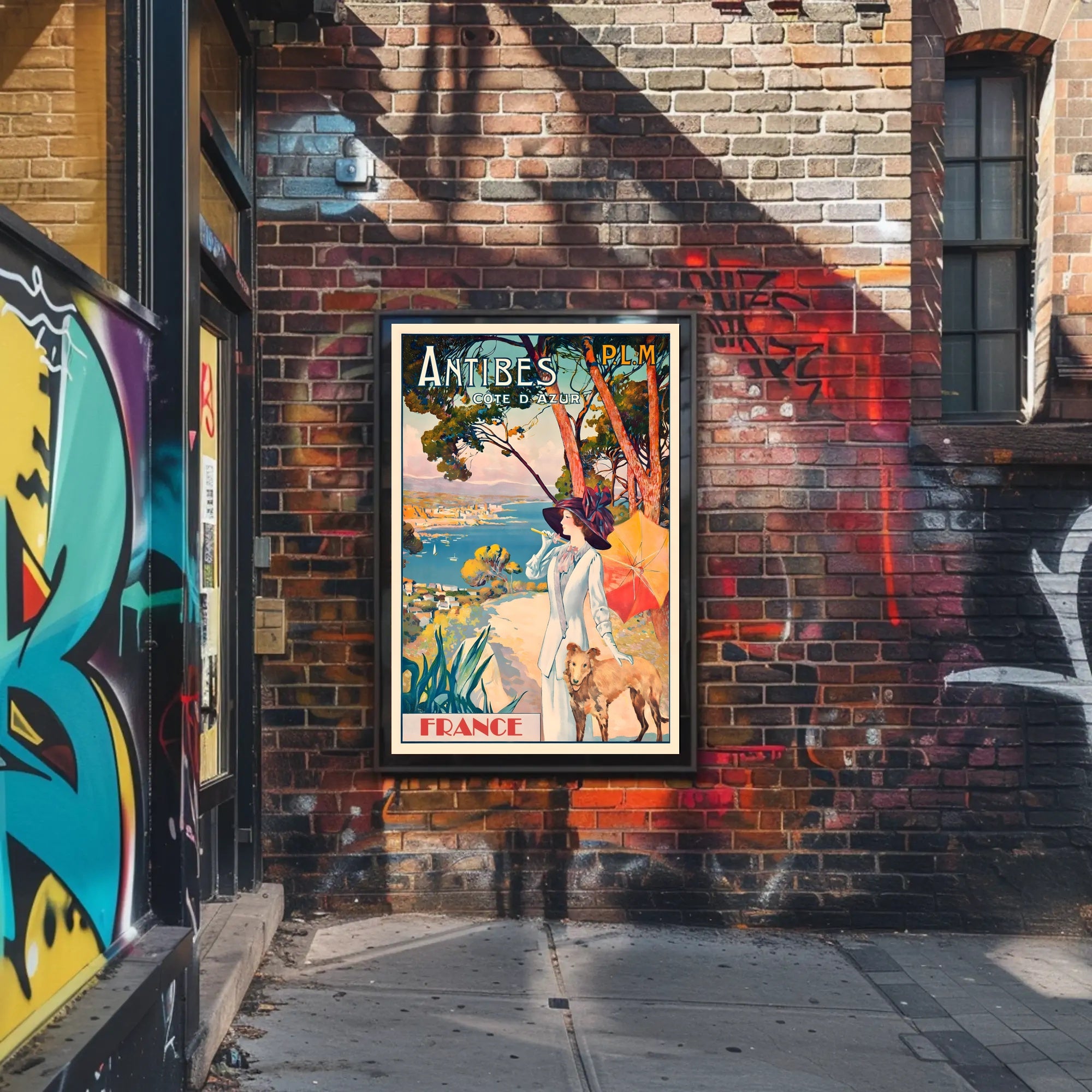 Antibes Vintage Travel Aesthetic: Côte d'Azur Poster PosterGoat