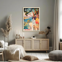 Antibes Vintage Travel Aesthetic: Côte d'Azur Poster PosterGoat