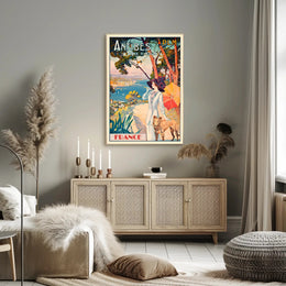 Antibes Vintage Travel Aesthetic: Côte d'Azur Poster PosterGoat