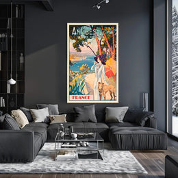 Antibes Vintage Travel Aesthetic: Côte d'Azur Poster PosterGoat
