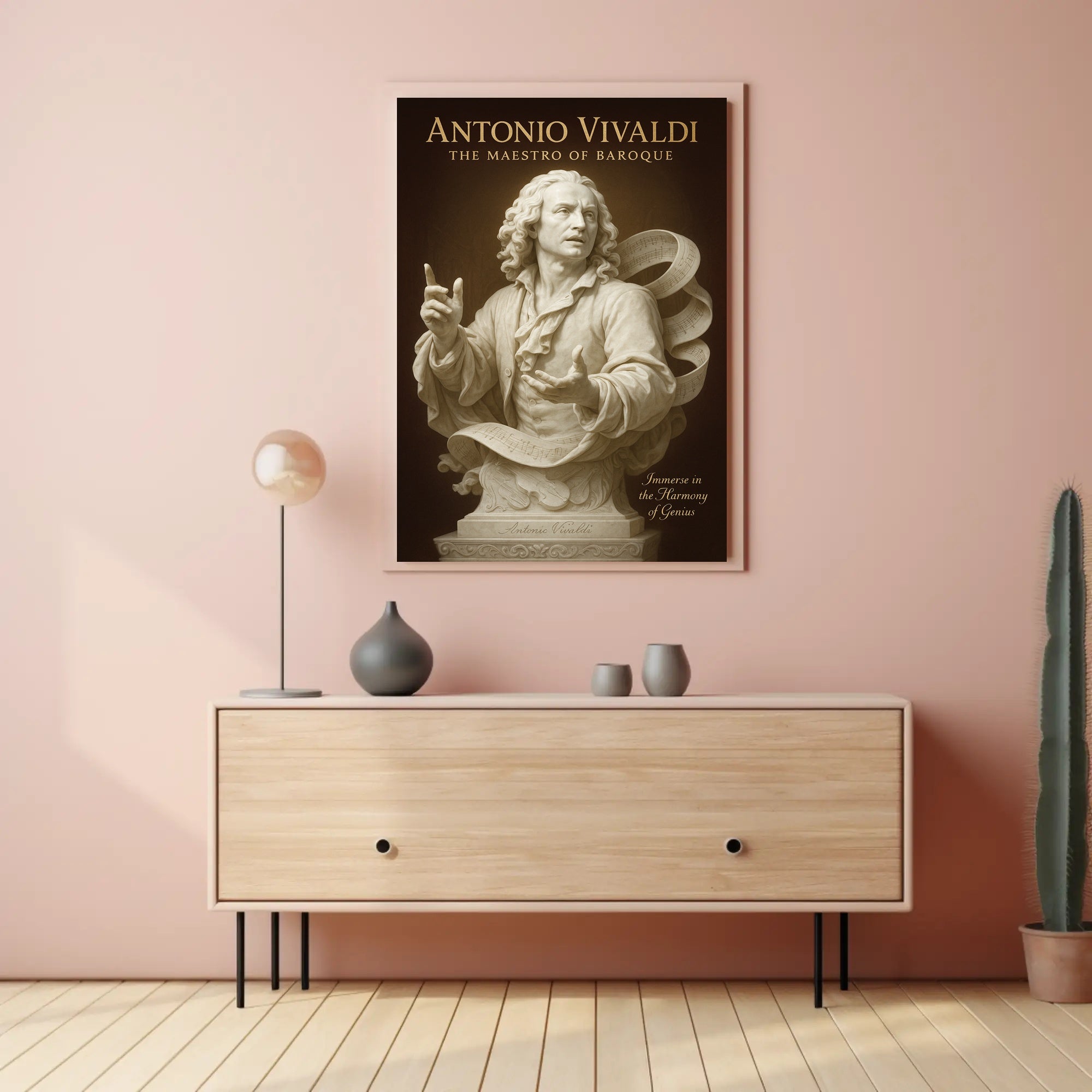 Antonio Vivaldi The Maestro of Baroque Poster PosterGoat