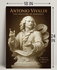 Antonio Vivaldi The Maestro of Baroque Poster PosterGoat