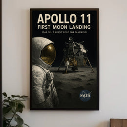 Apollo 11  First Moon Landing Poster PosterGoat