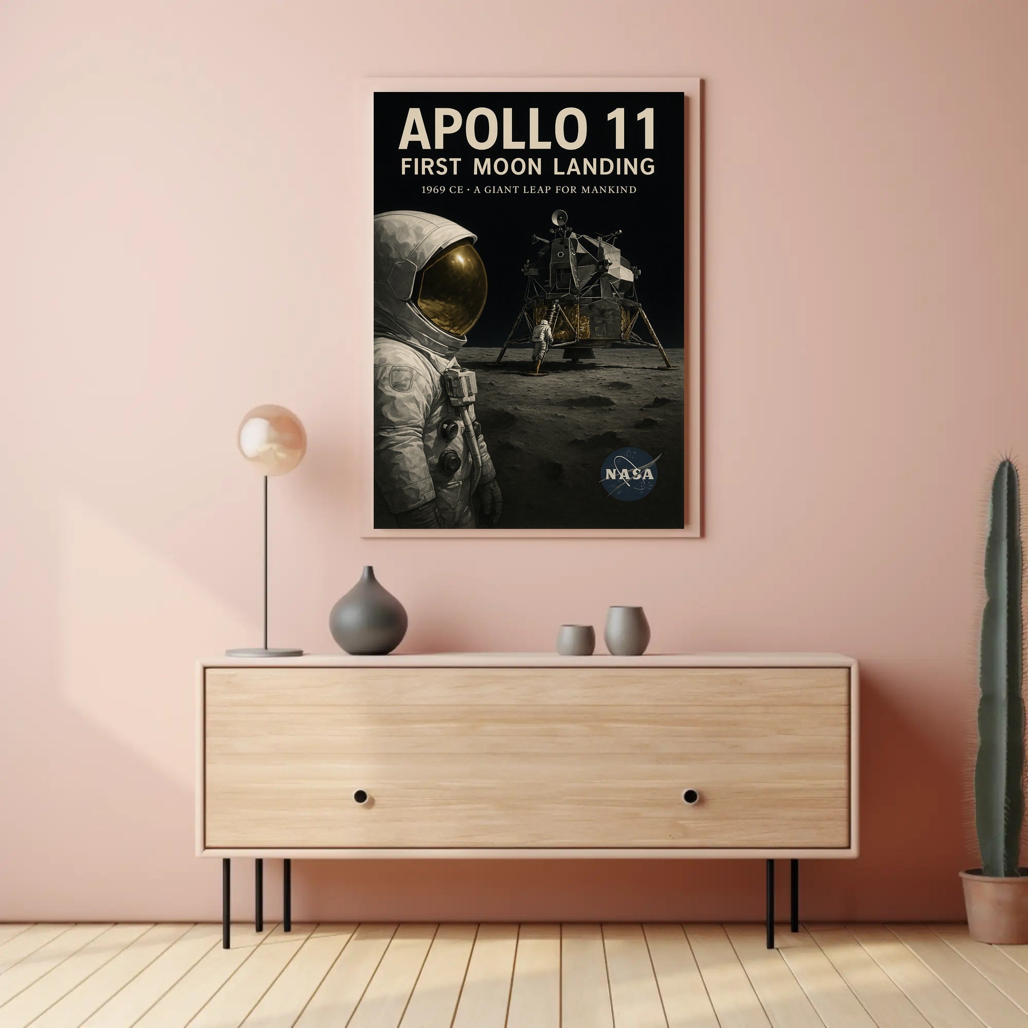 Apollo 11  First Moon Landing Poster PosterGoat