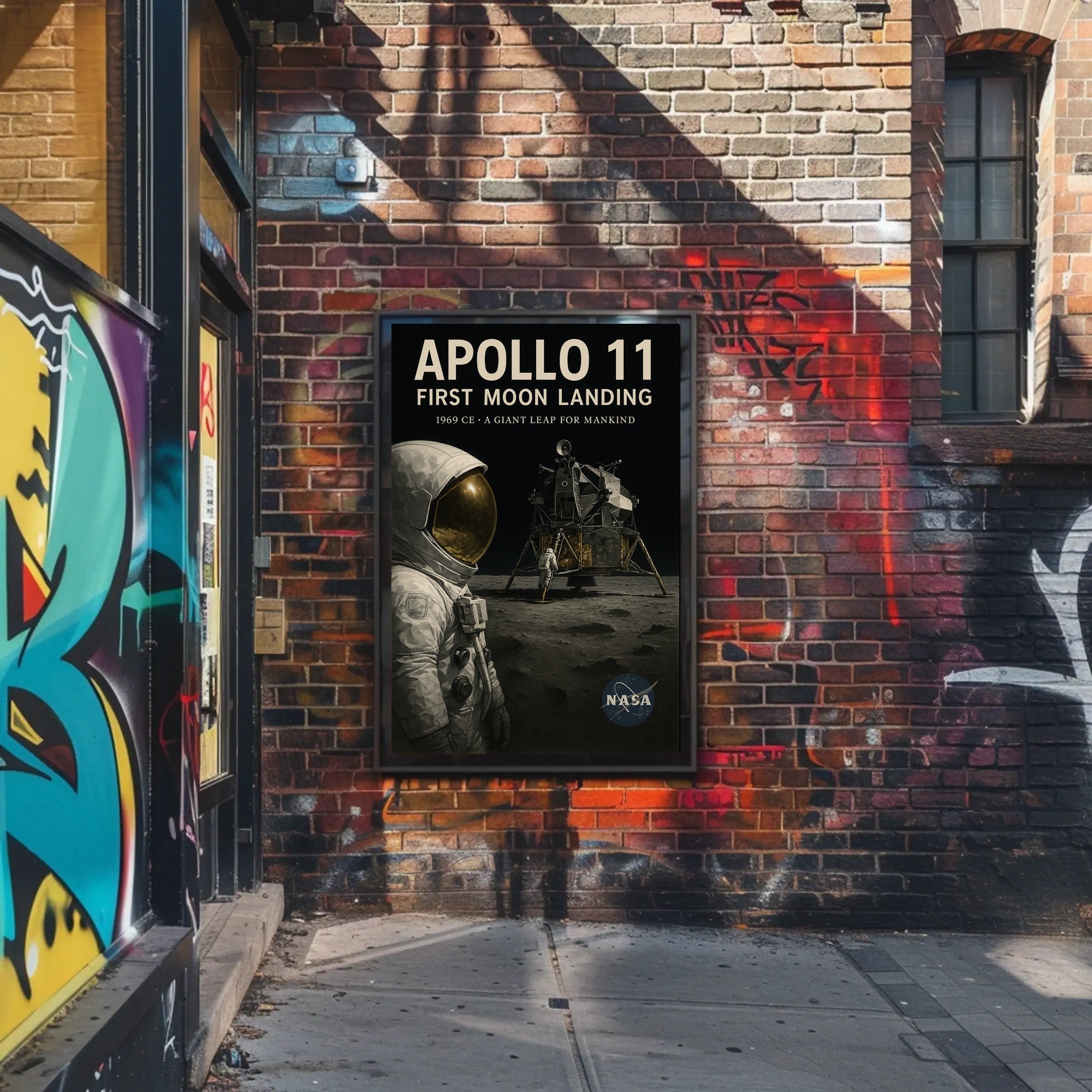 Apollo 11  First Moon Landing Poster PosterGoat