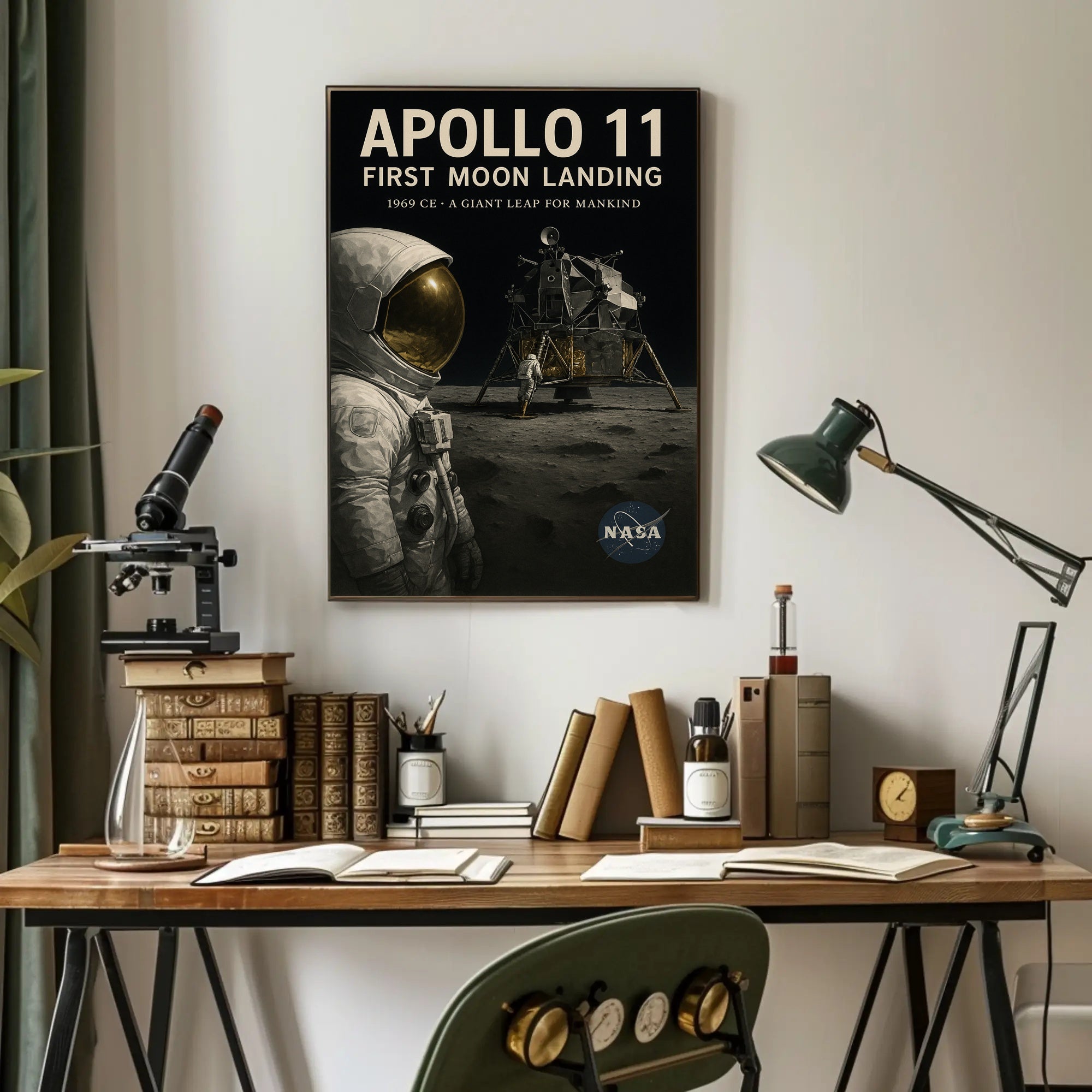 Apollo 11  First Moon Landing Poster PosterGoat