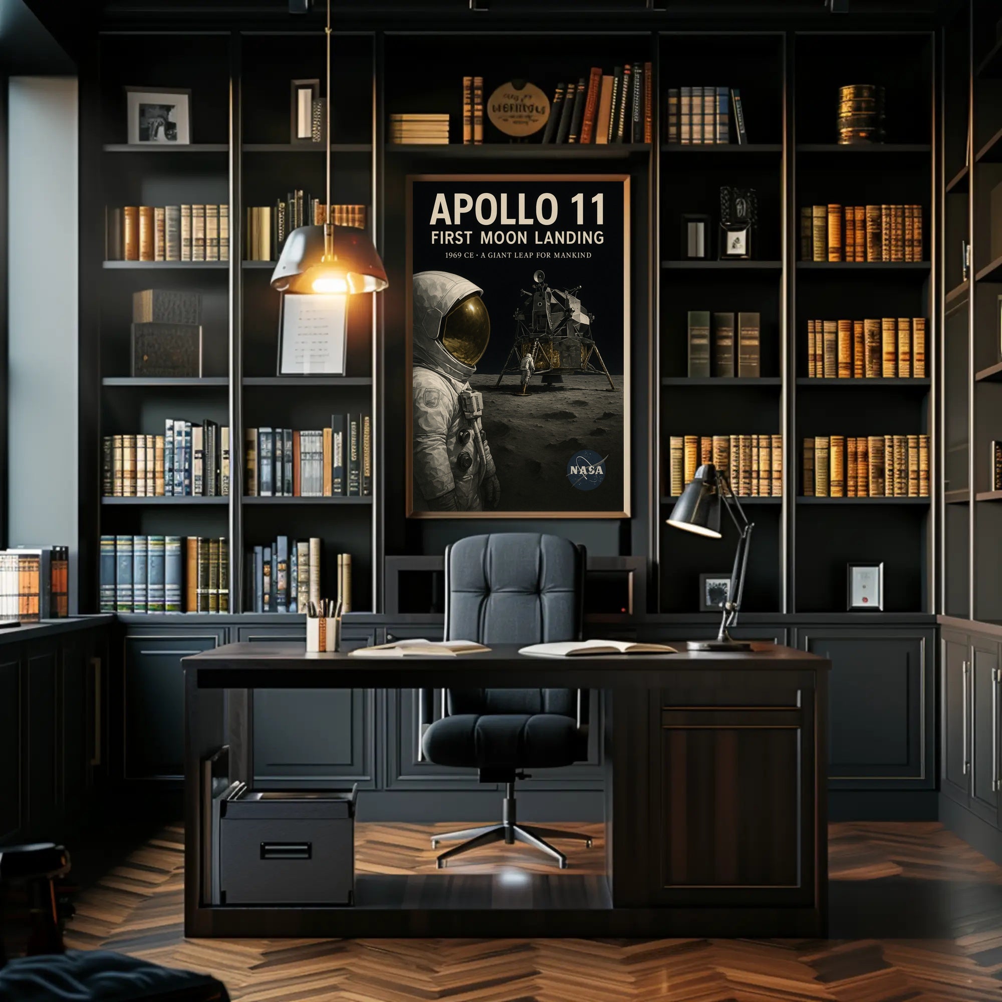 Apollo 11  First Moon Landing Poster PosterGoat