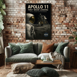 Apollo 11  First Moon Landing Poster PosterGoat