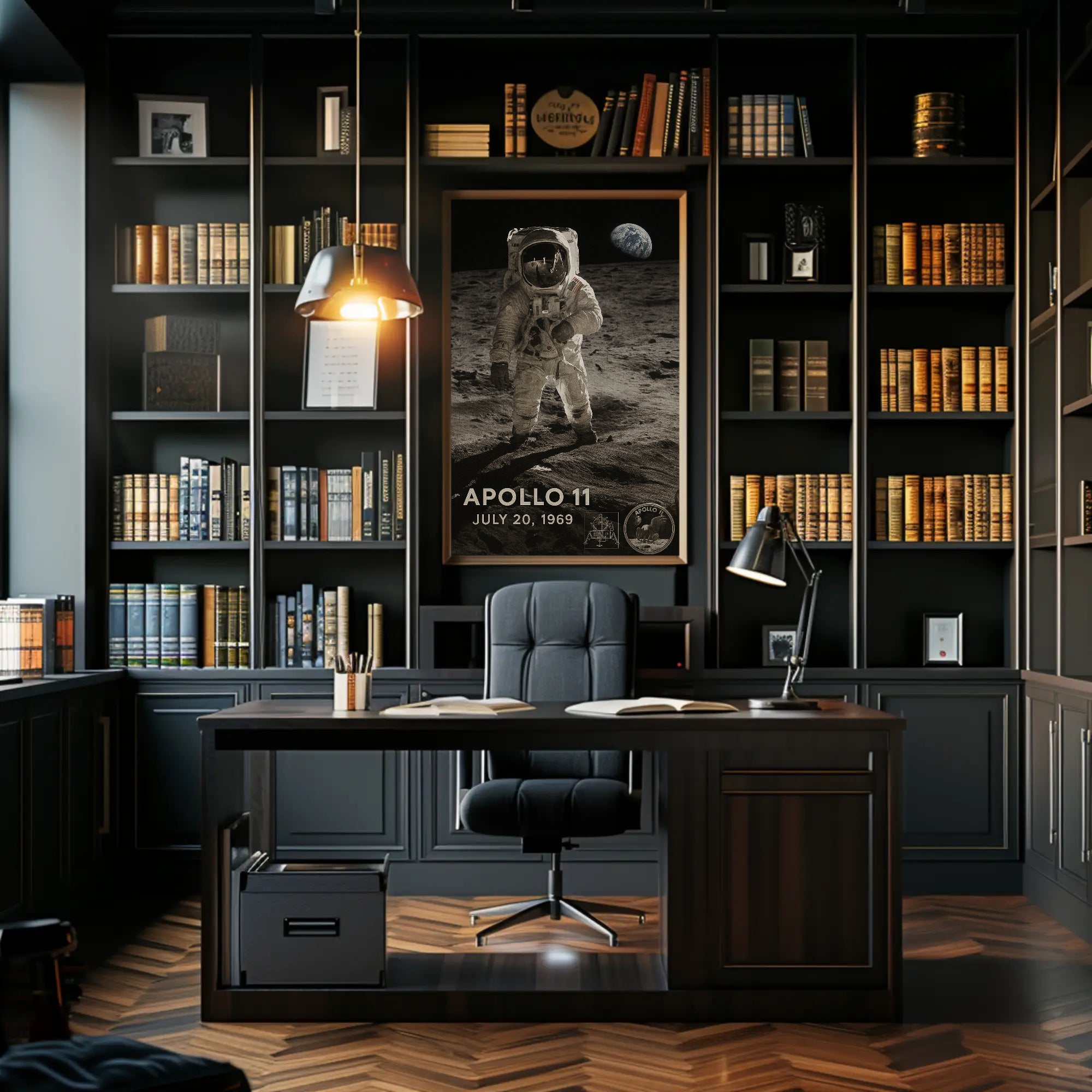 Apollo 11 Lunar Landing Historical Poster PosterGoat